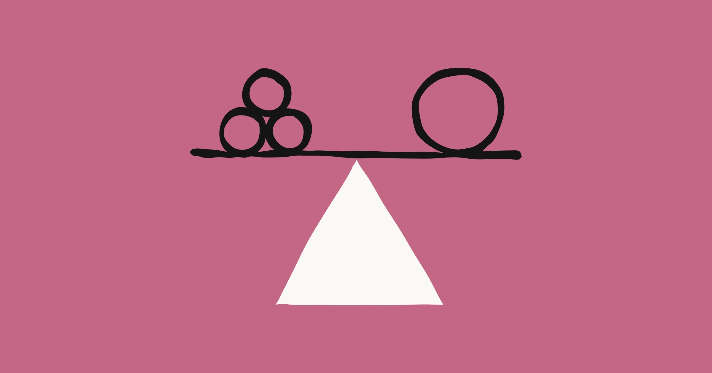 Triangle as a weighing scale
