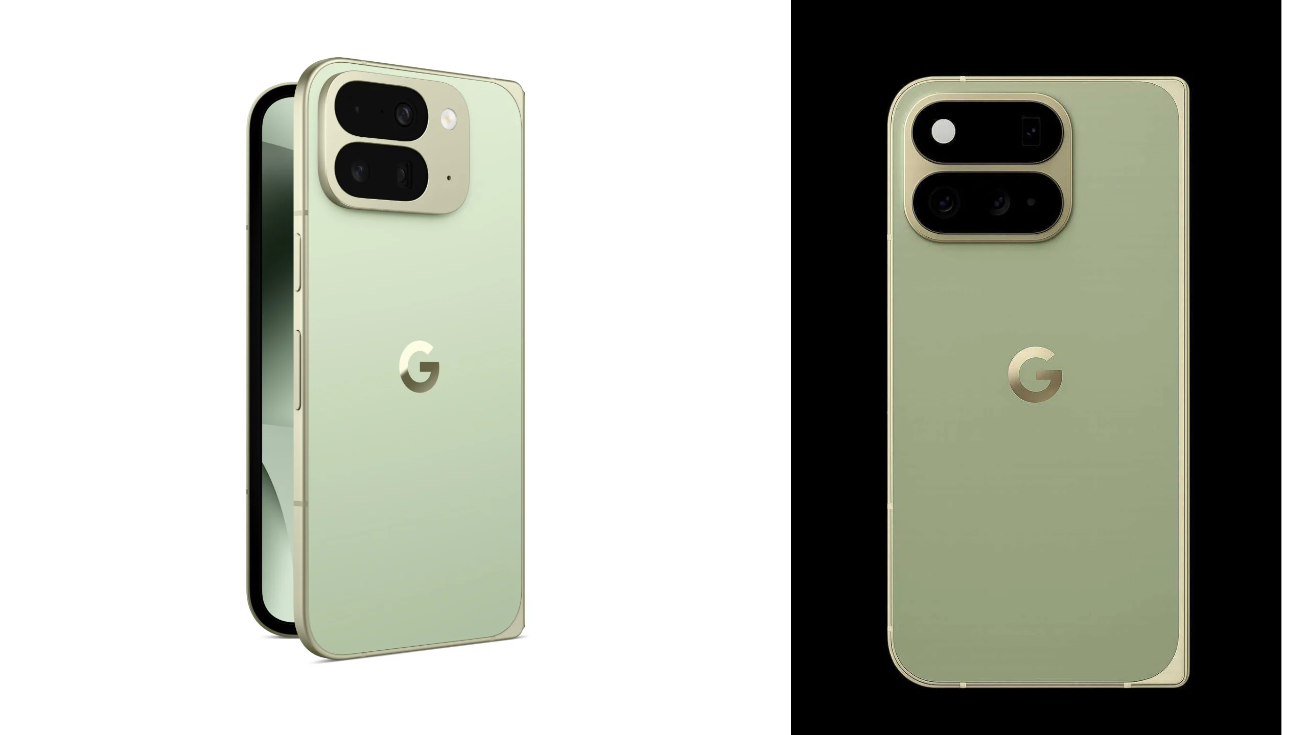 Leaked Pixel 11 Pro Fold render versus the Pixel 10 Pro Fold