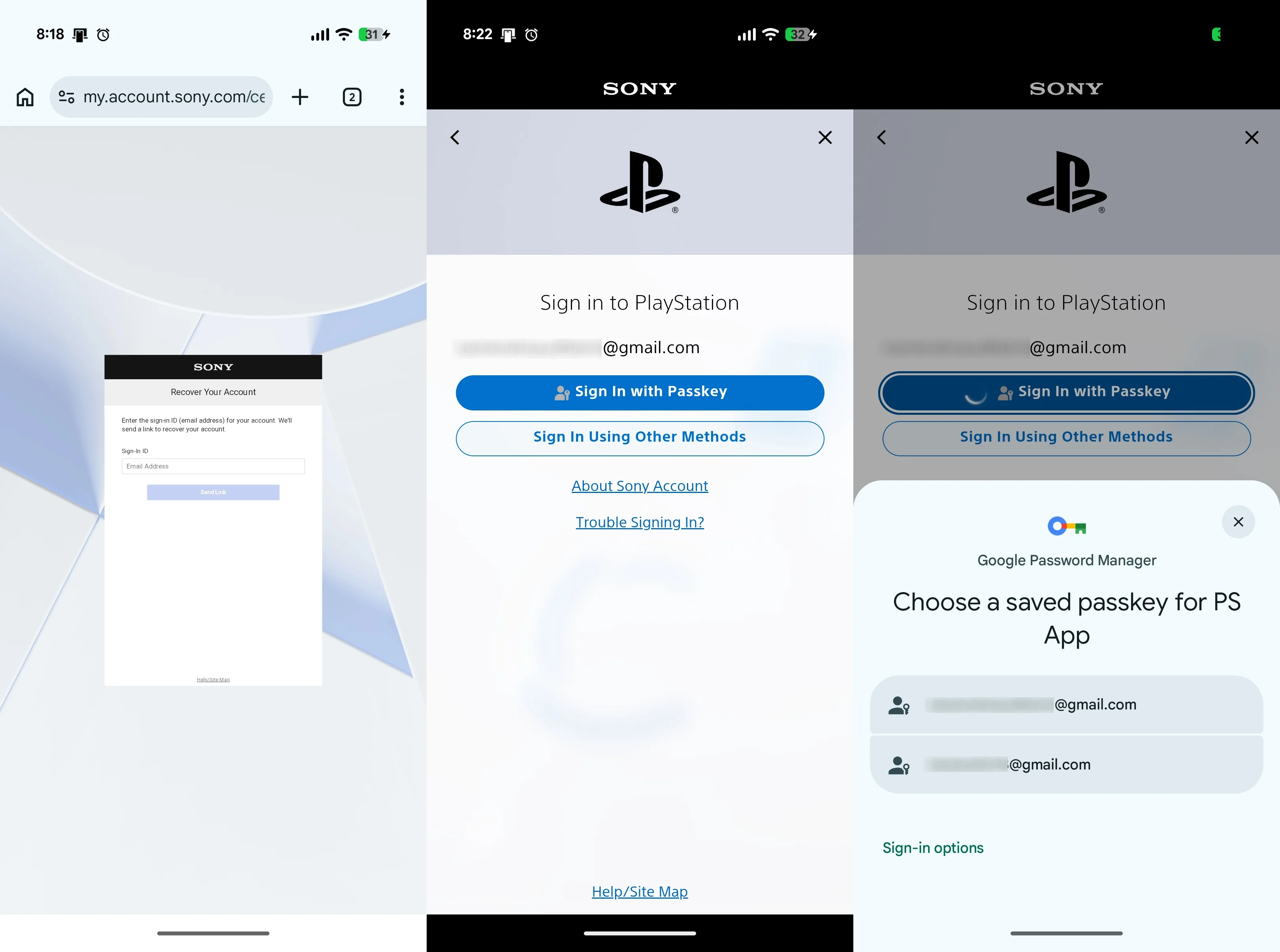 Steps to regain access to PlayStation app
