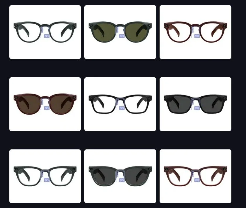 Warby Parker styles for the Samsung Galaxy Glasses